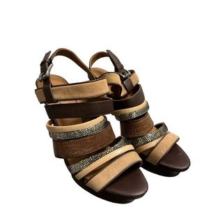 Roberto Zago Women Strappy Sandals multicolored size 7.5 !!